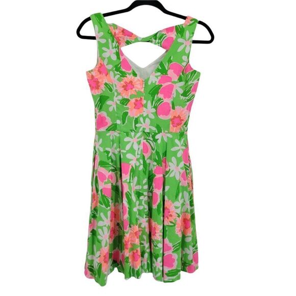 Lilly Pulitzer 80's Everything Nice Freja' Floral Fit & Flare Dress Pockets Sz 2 - Picture 12 of 12